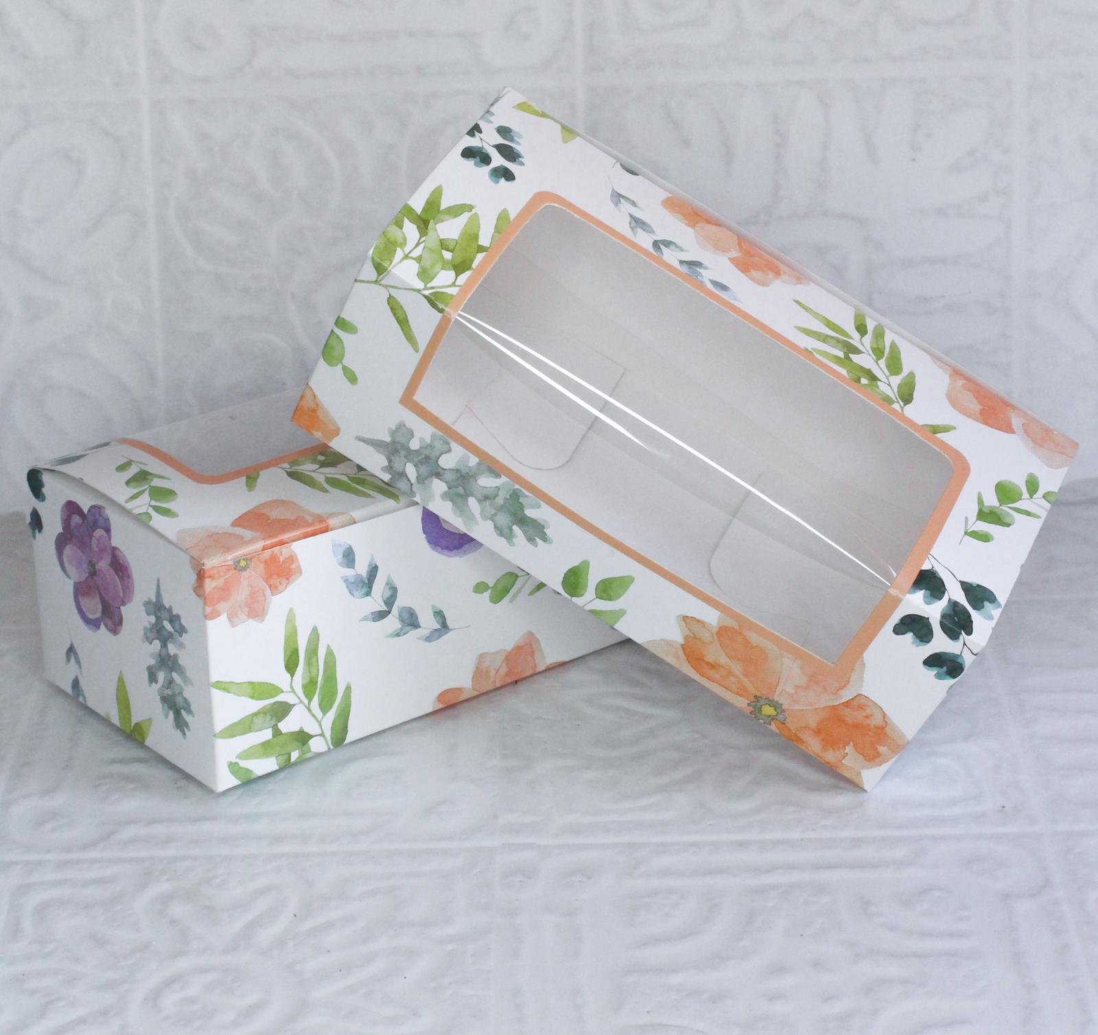 LOAF CAKE / COOKIE BOX - PEACH FLORAL - Image 6