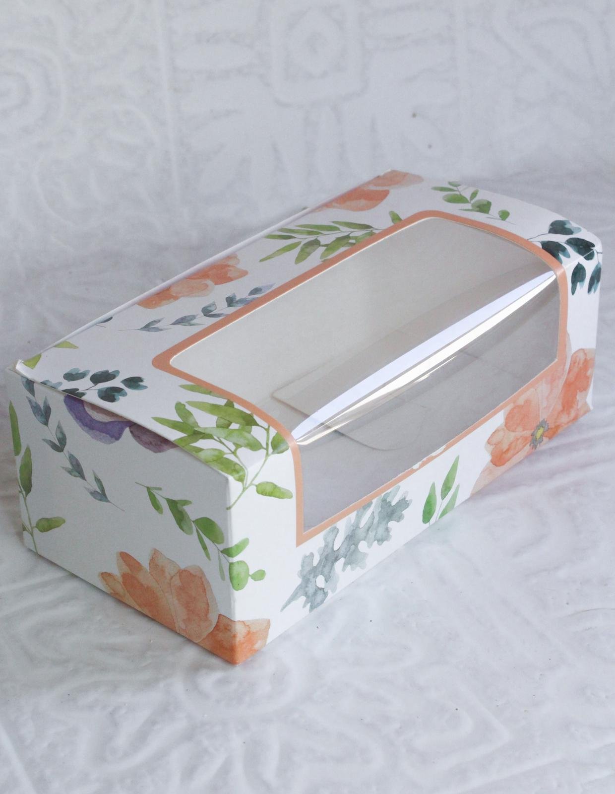 LOAF CAKE / COOKIE BOX - PEACH FLORAL - Image 7