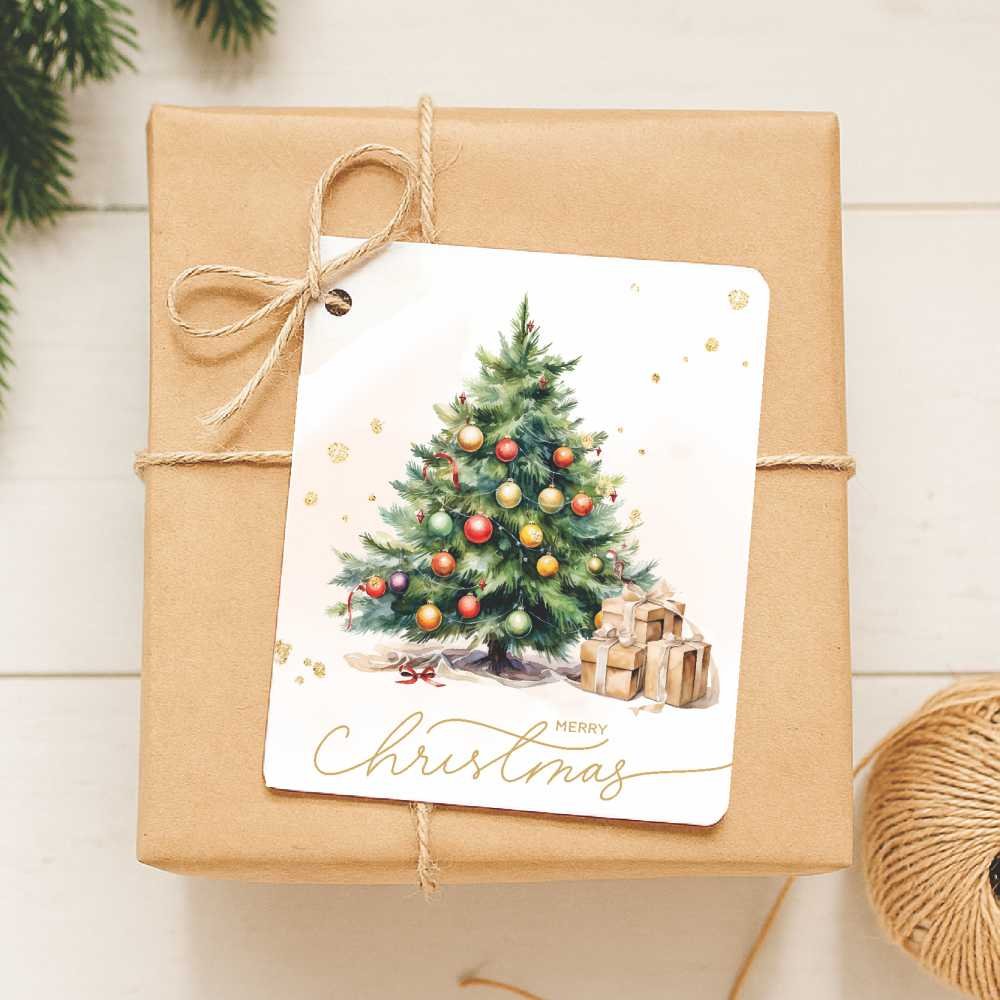 Merry Christmas Tree - Fold Card Gift Tags - Pack of 50 - Image 3