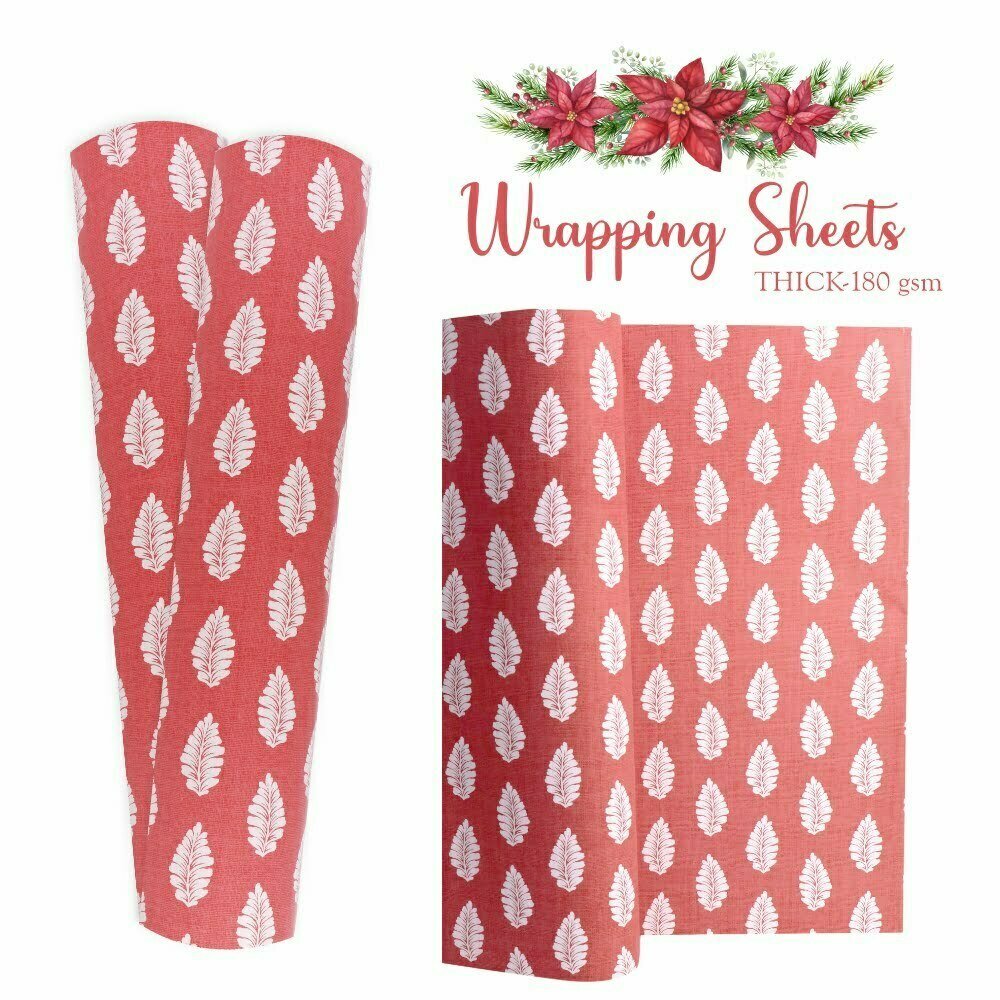 Pink Hawaii - 10 Wrapping Paper Sheets with 25 Gift Cards