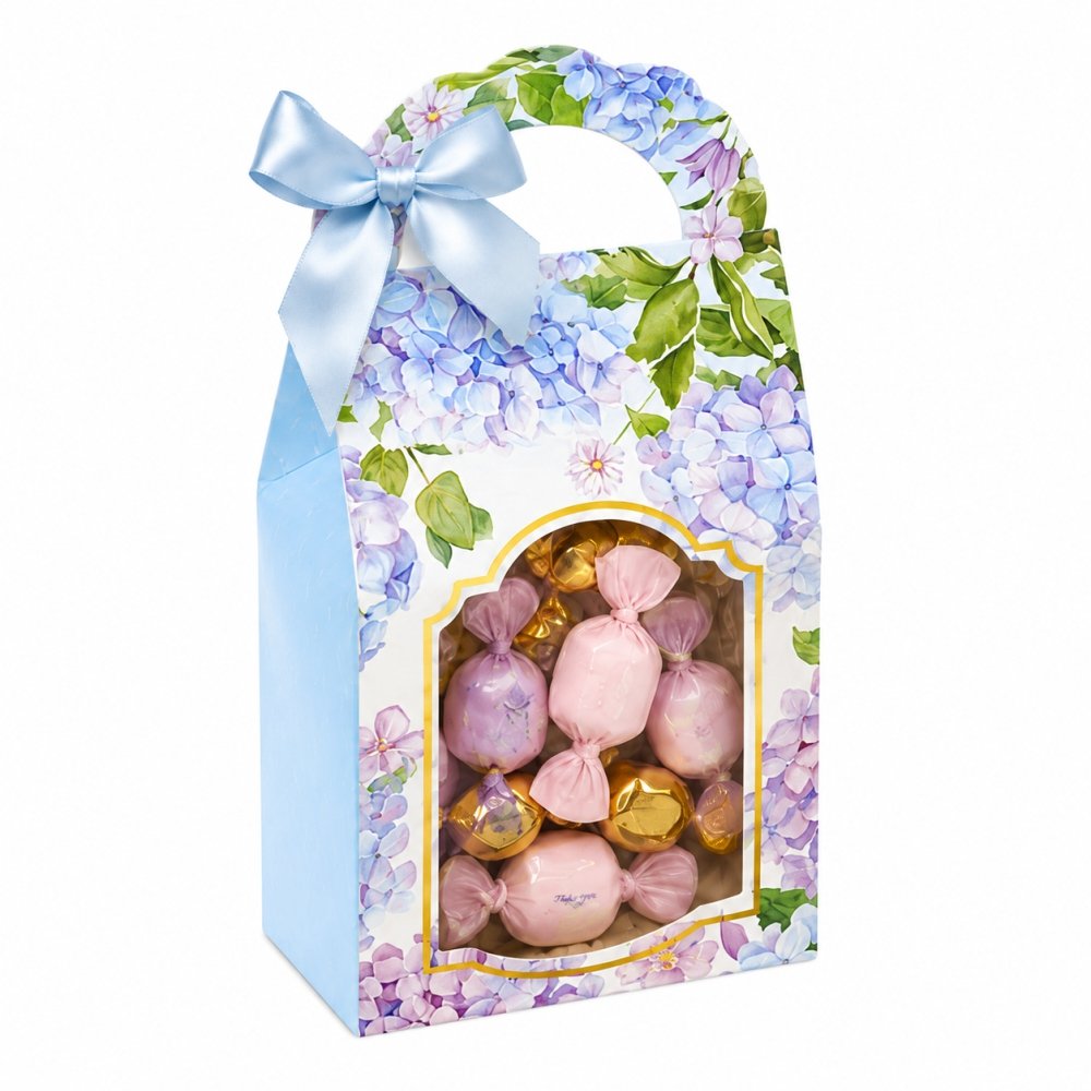 Chocolates, Cookies, Candies Bag-Box - Blue Hydrangea Floral (Pack of 8) - Image 7