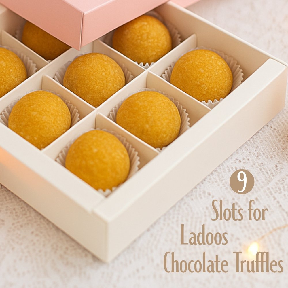 CHOCOLATE BOX FOR 9 - PASTEL PINK AND WHITE - Image 5