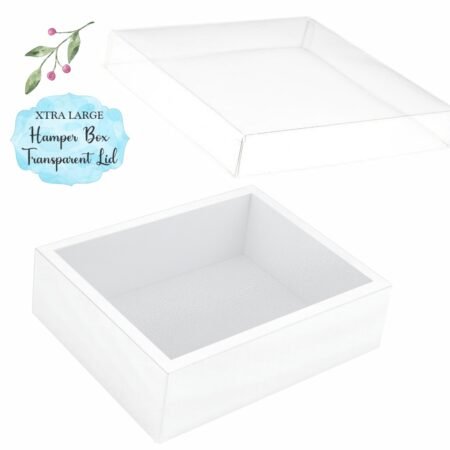 Gift Hamper Box Transparent Lid - White - 11x8x3.5 (Pack of 5)