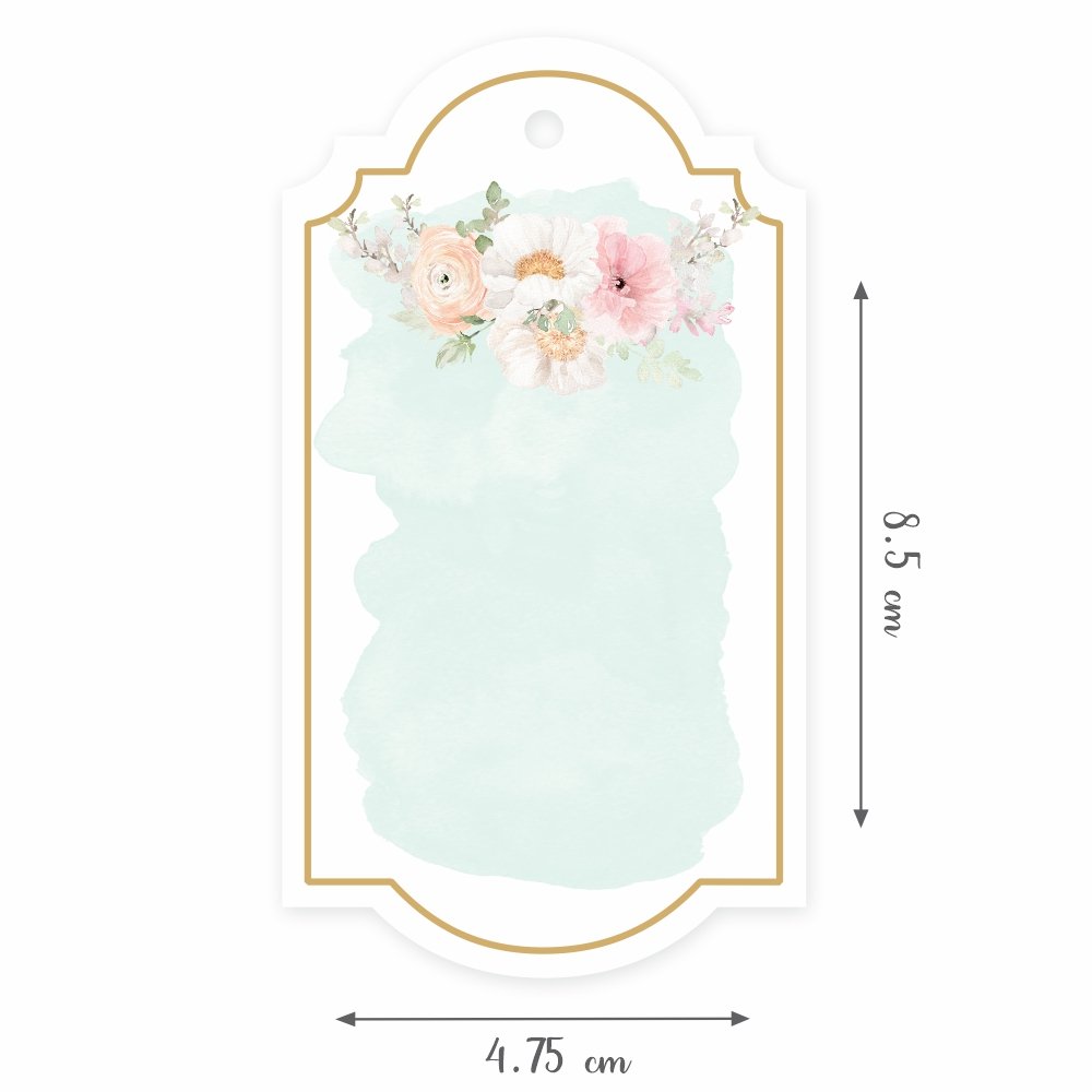 Blank Note Card Gift Tags- Vintage Blue Floral - (Pack of 50) - Image 3
