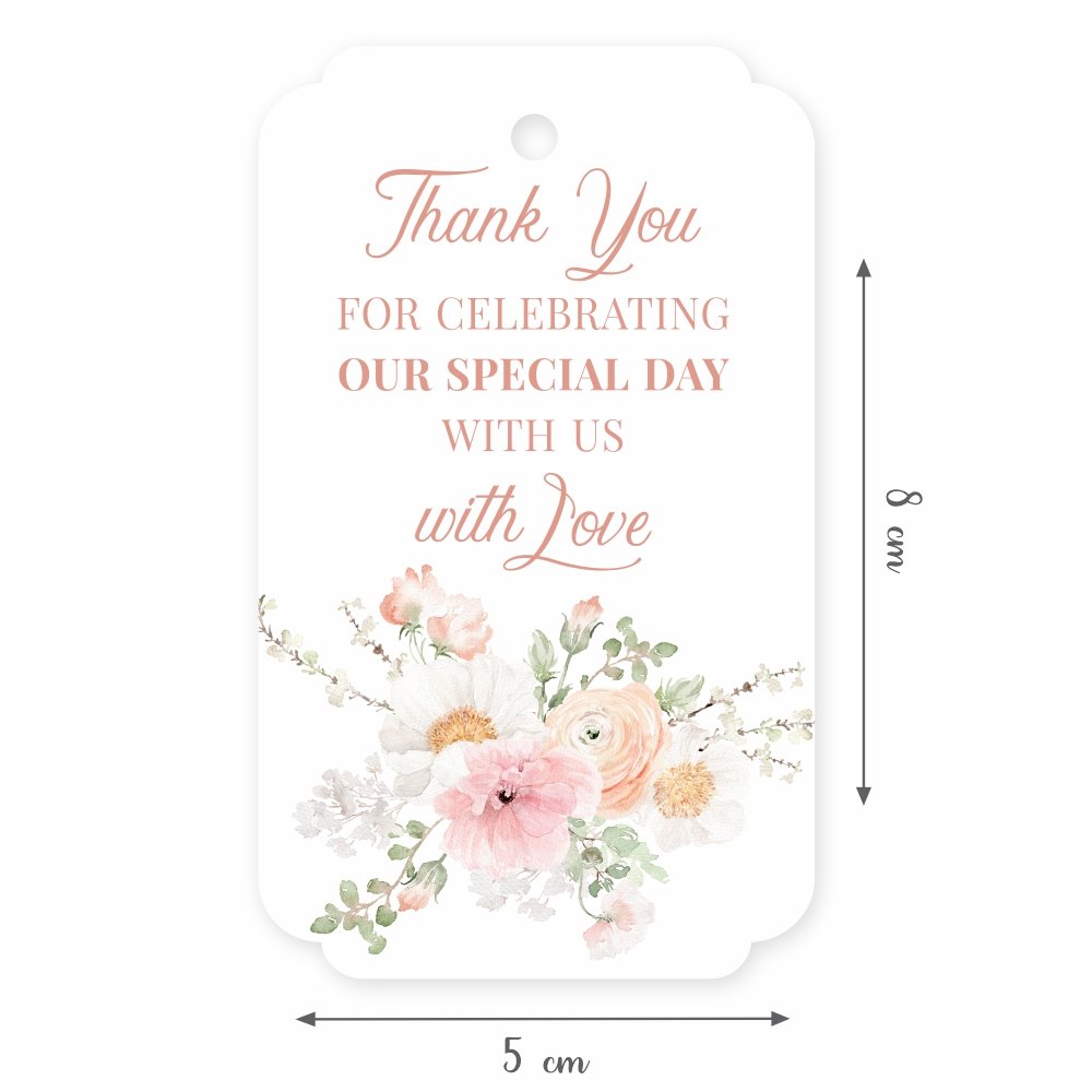 Thank You for Celebrating with Us – Pack of 50 Gift Tags + Jute String - Image 4