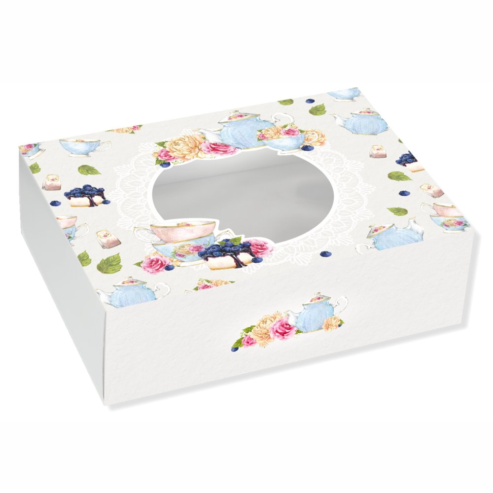 Christmas Tea Party Gift Hamper Box / 4-6 Jars, Loaf, Candles- With Matching Note Cards (Pack of 5) - Image 8