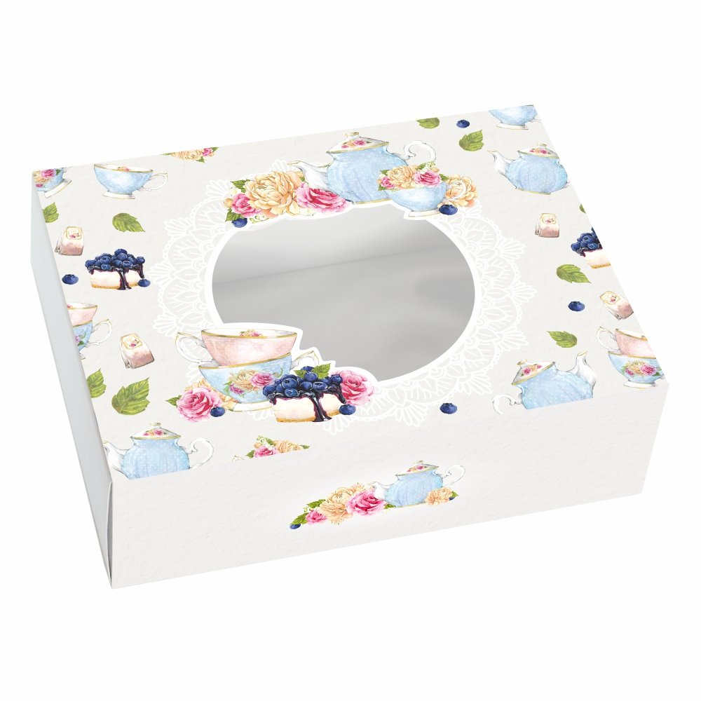 Christmas Tea Party Gift Hamper Box / 4-6 Jars, Loaf, Candles- With Matching Note Cards (Pack of 5) - Image 6