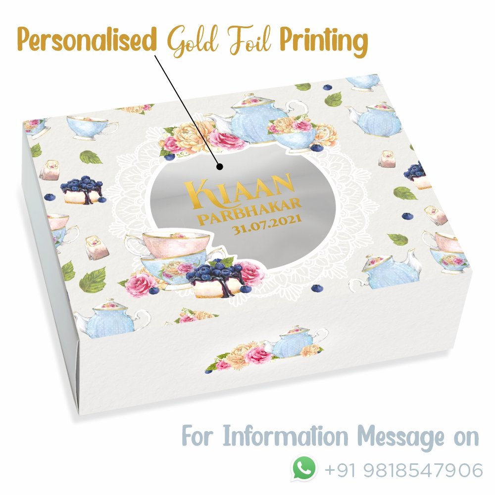 Christmas Tea Party Gift Hamper Box / 4-6 Jars, Loaf, Candles- With Matching Note Cards (Pack of 5) - Image 5