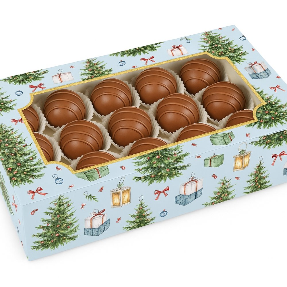 CHOCOLATE BOX FOR 15 - Winter Charm Christmas - With Tray and 15 Cavities (Pack of 8) - Image 5