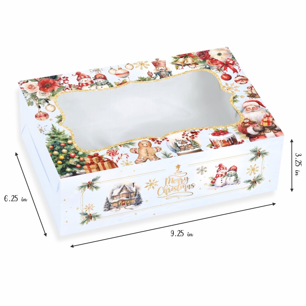Brownies / Loafs / Pastries / Treats – Snowy Christmas Magic Gift Box (Pack of 8) - Image 3