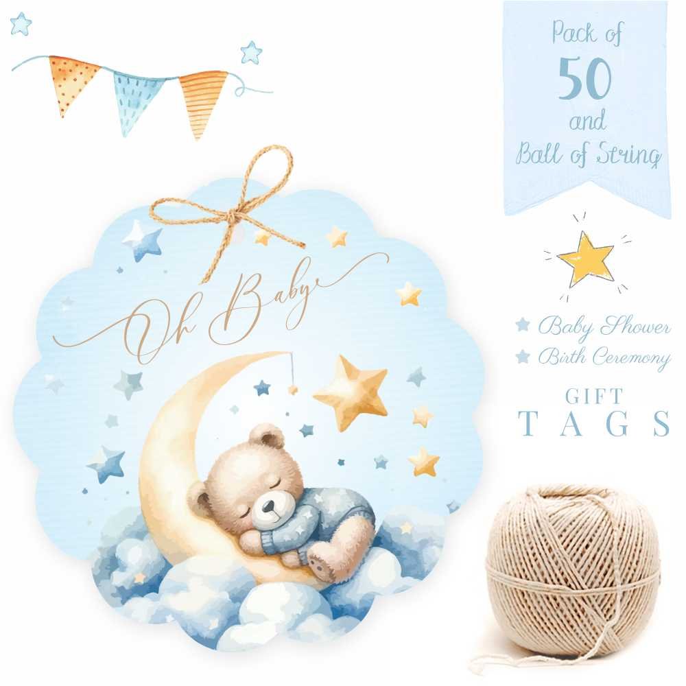 Oh Baby! Baby Shower / Birth Ceremony - Return Favor Gift Tags - Pack of 50