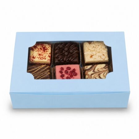 Brownie Box for 6 – Pastel Blue (6x9x2) (Pack of 8)