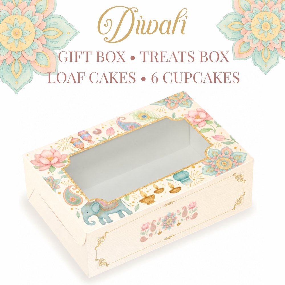 Hamper / Pastries / Savories Box – DIWALI PASTELS (9.25x6.25x3 in) (Pack of 8) - Image 3