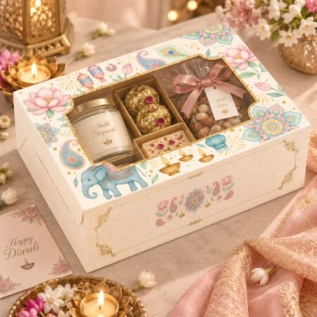 Hamper / Pastries / Savories Box – DIWALI PASTELS (9.25x6.25x3 in) (Pack of 8)
