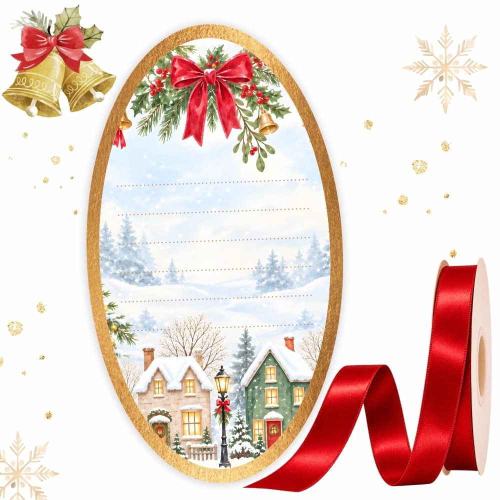 Merry Christmas New Year Note Card Gift Tags - Pack of 25 - Image 5